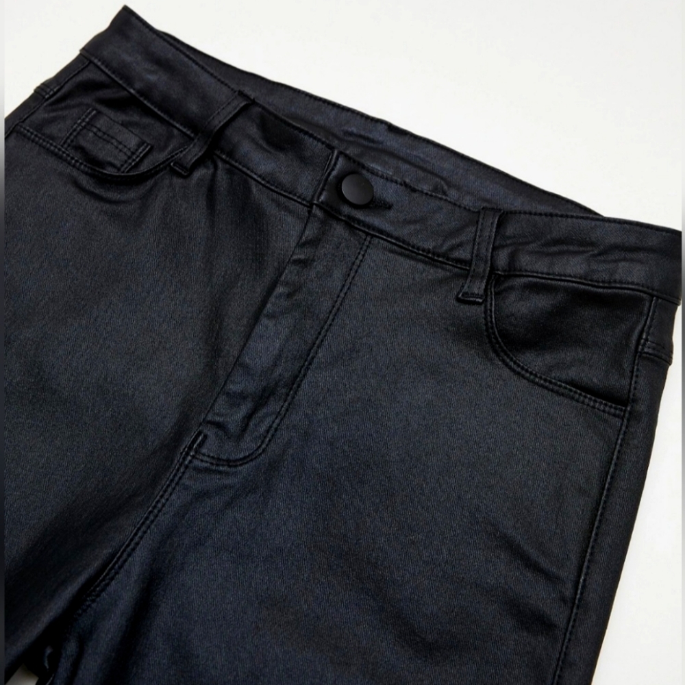 Apperloth Faux Leather High Waisted Skinny Jeans